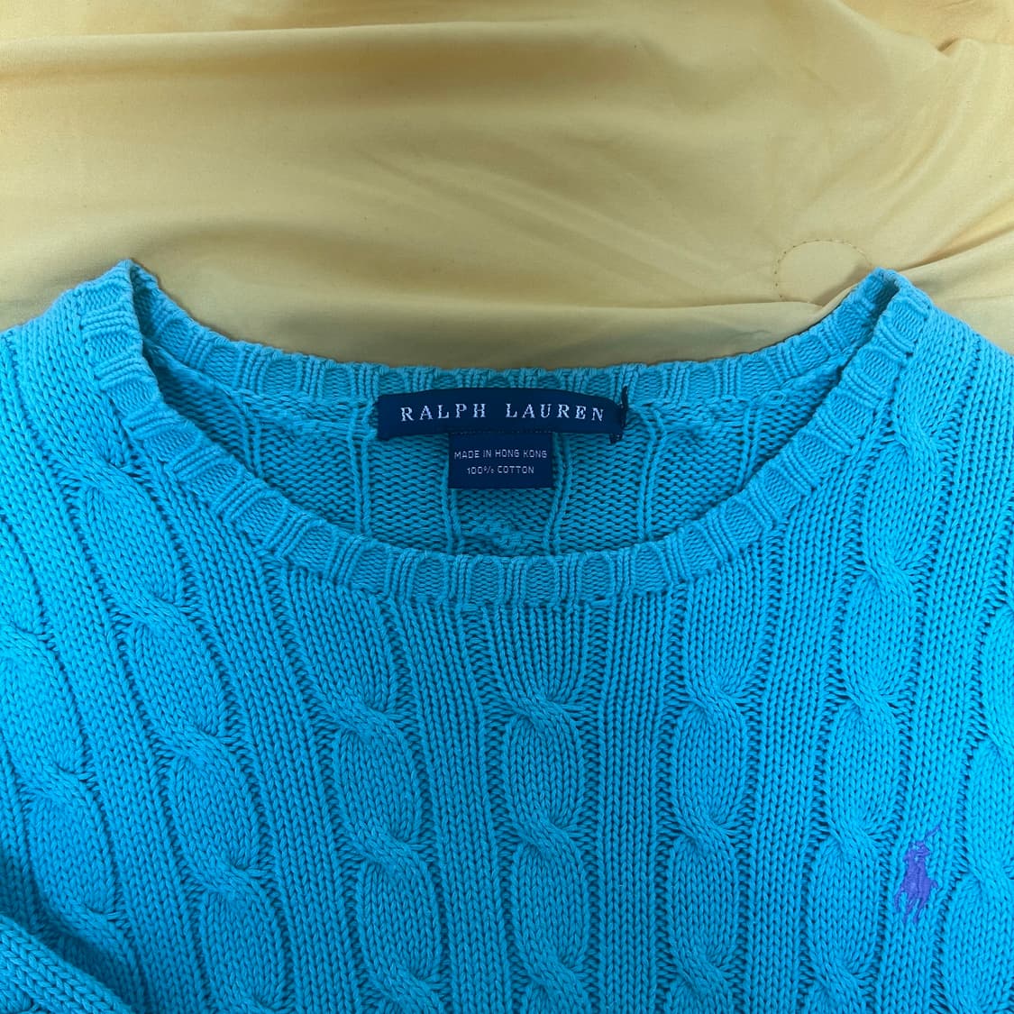 랄프로렌 케이블 니트 민트 여성 M 상품이미지2