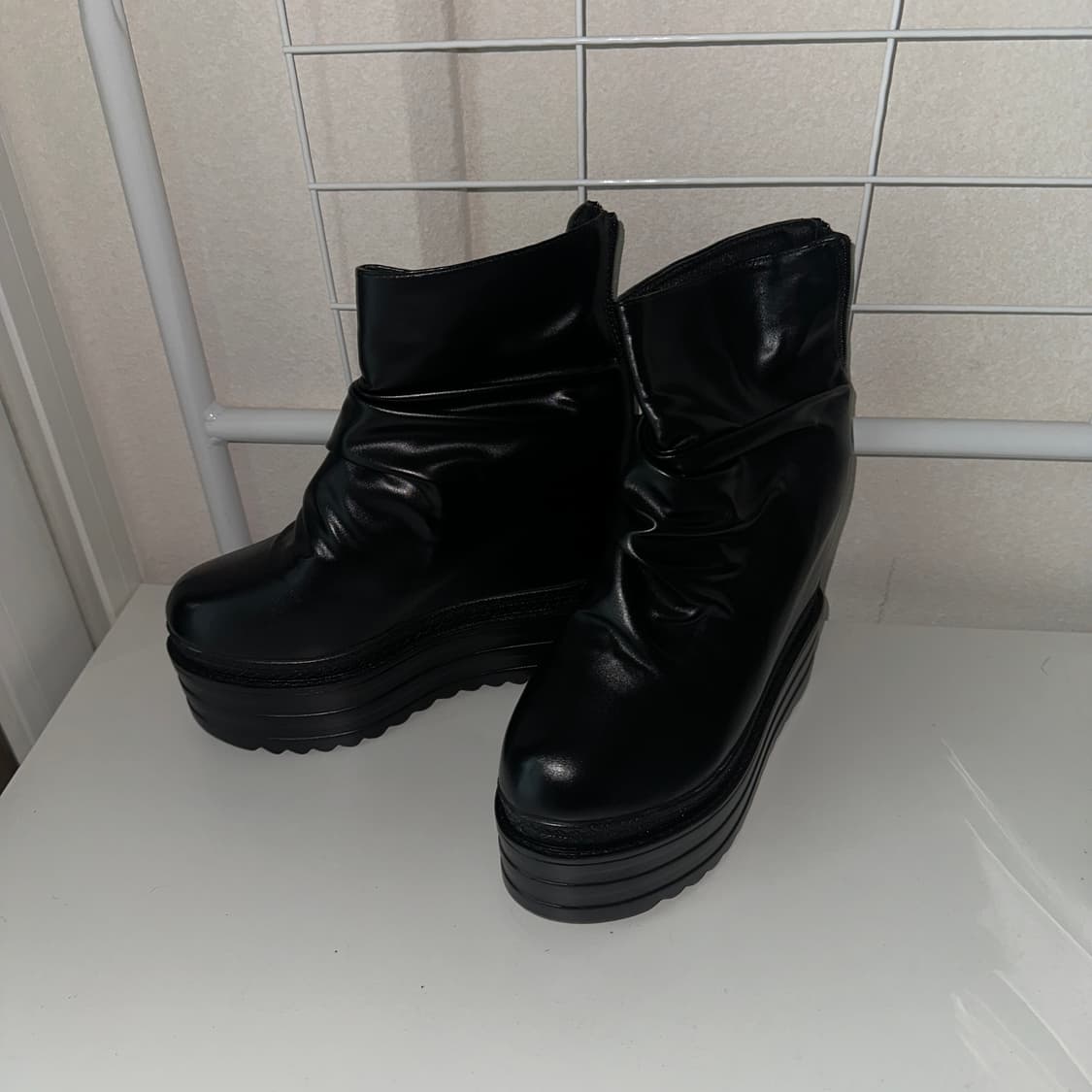 갸루 셔링 통굽 부츠 245 상품이미지2