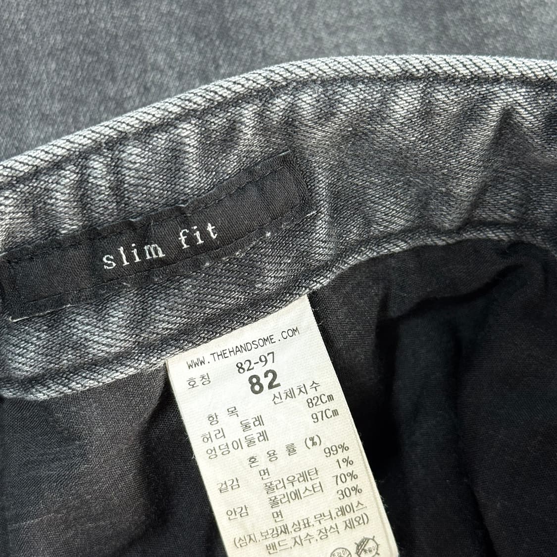 타임옴므 워싱 슬림핏 데님 팬츠 (32) 상품이미지3