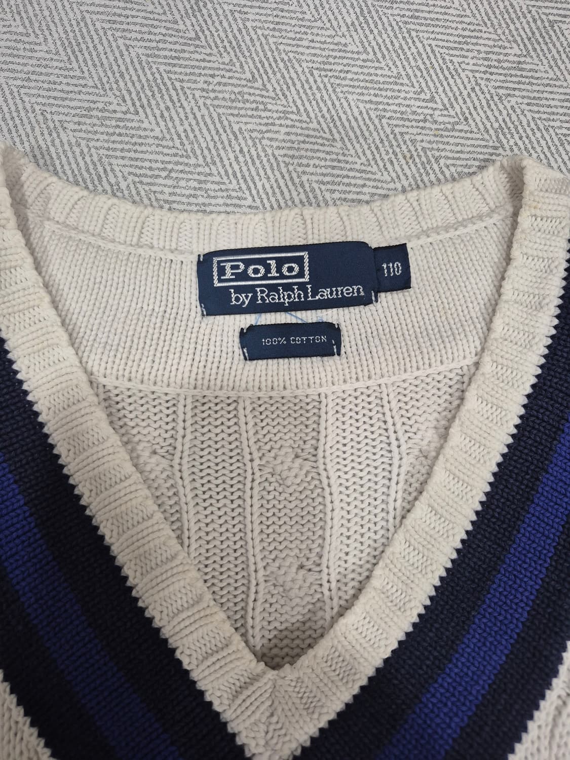 폴로랄프로렌 아이코닉 크리켓 코튼 케이블 스웨터 니트 남성 110사이즈 상품이미지4