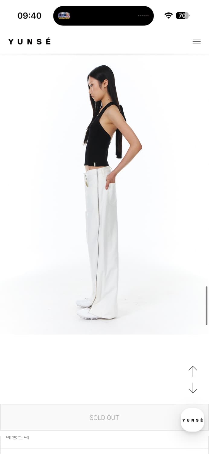yunse strap halter knit 윤세 스트랩 홀터 니트 블랙  상품이미지8