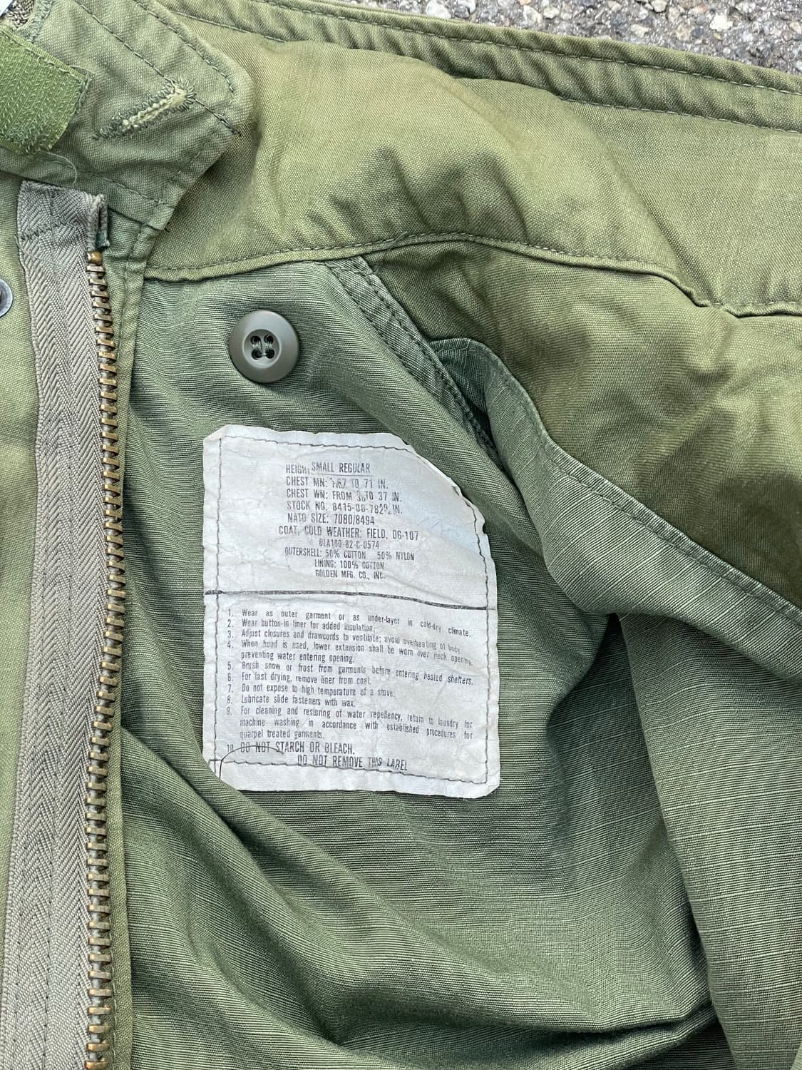 80s m-65 field jacket S-R 상품이미지4