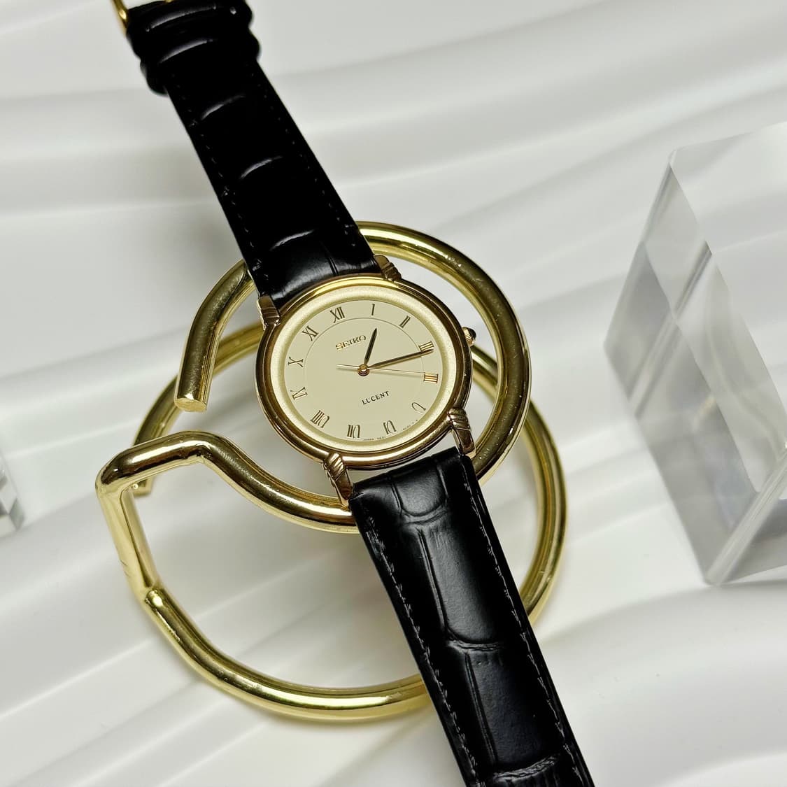 80's90's 세이코 빈티지 루센트 로마 인덱스 콤비 워치 상품이미지6