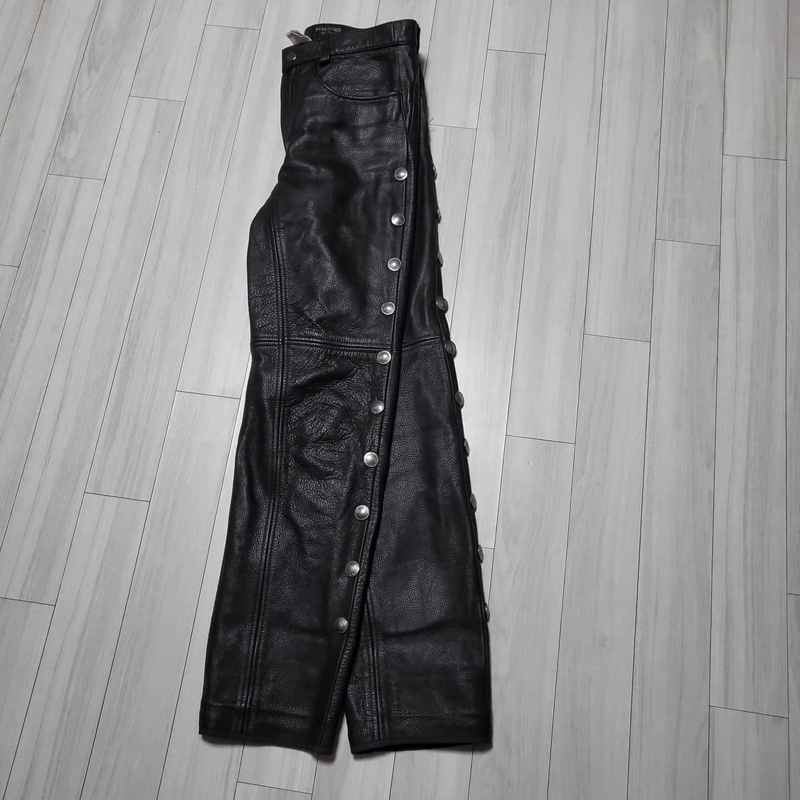 (32) 90s 버팔로니켈 레더팬츠 웨스턴 가죽바지 상품이미지4