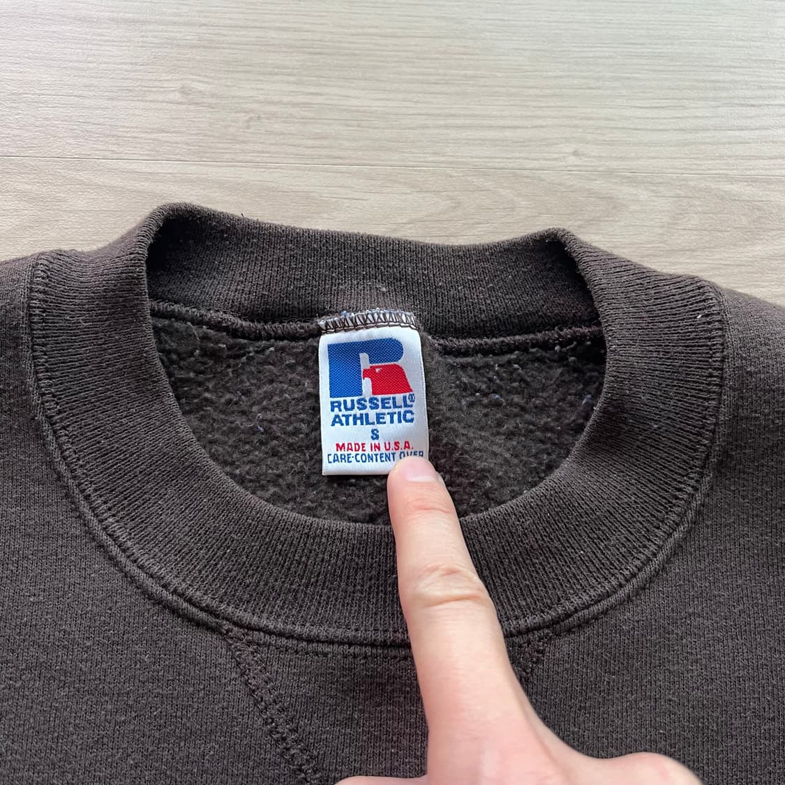 [S] 90s 빈티지 러셀 스웻셔츠 맨투맨 초코브라운 상품이미지2