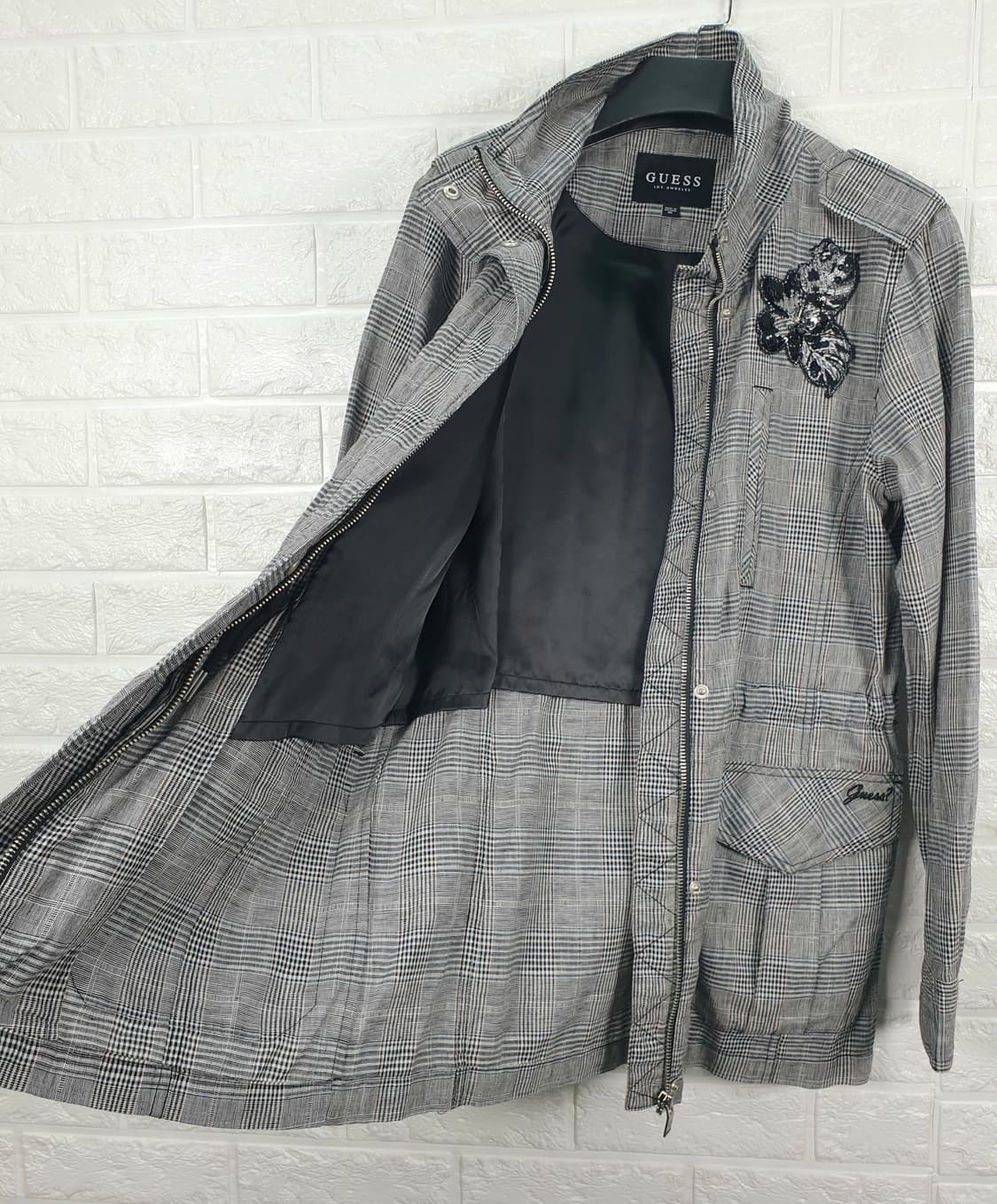 [55]게스 체크 야상 자켓 상품이미지7