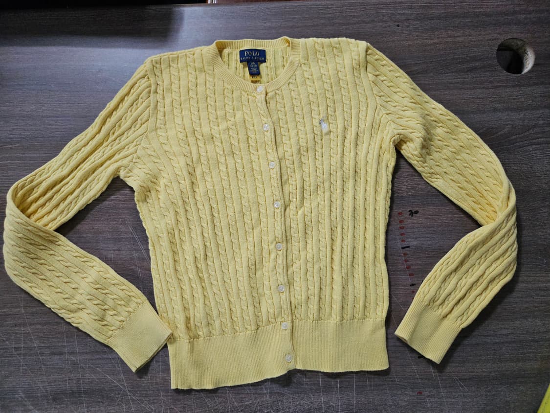 폴로 랄프로렌 옐로우 꽈배기 가디건 상품이미지2
