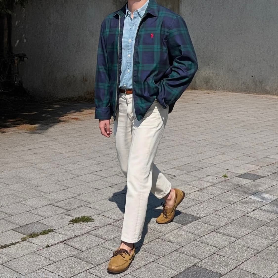 폴로 랄프로렌 바이스윙 블랙와치 타탄체크 간절기 블루종 점퍼 자켓 상품이미지4