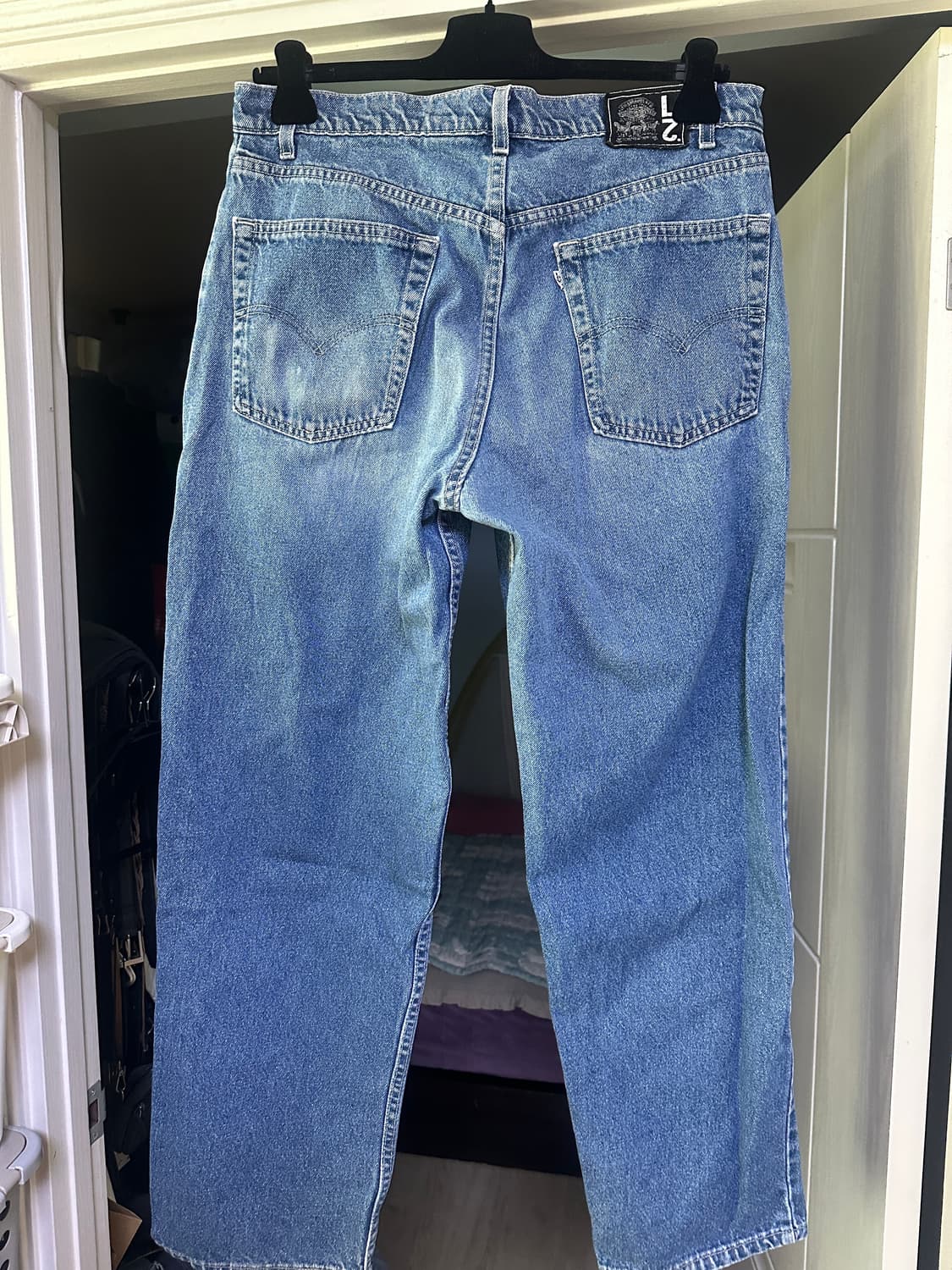 [36X32] 90s 빈티지 리바이스 L2 배기 데님 팬츠 중청 상품이미지3