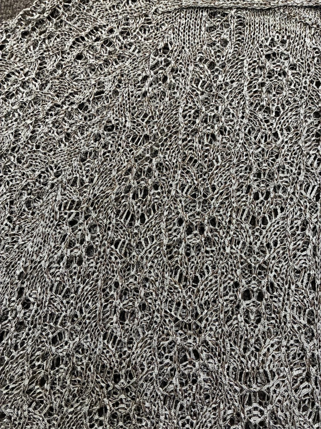 OS)Japanese vintage 여성 펀칭 발팔 니트 가디건 상품이미지4