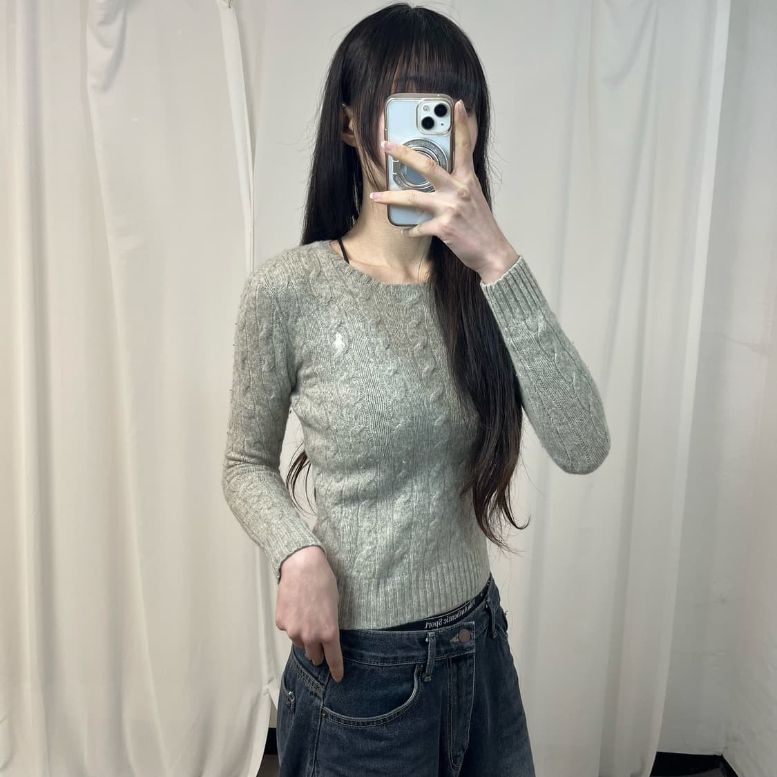 Polo Ralph Lauren grey wool knit 상품이미지2