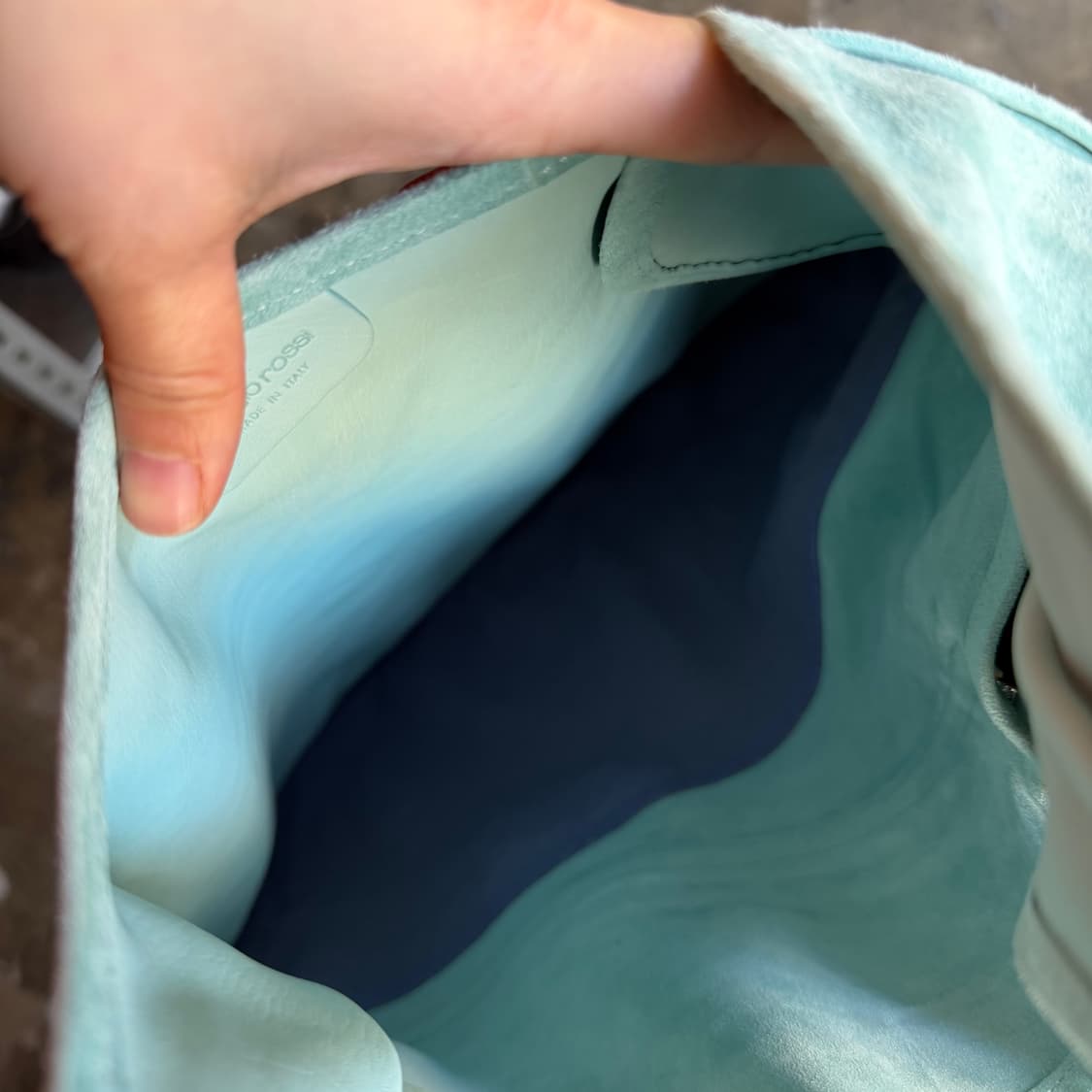 세르지오 로지 티파니 블루 스웨이드 숄더백 상품이미지5