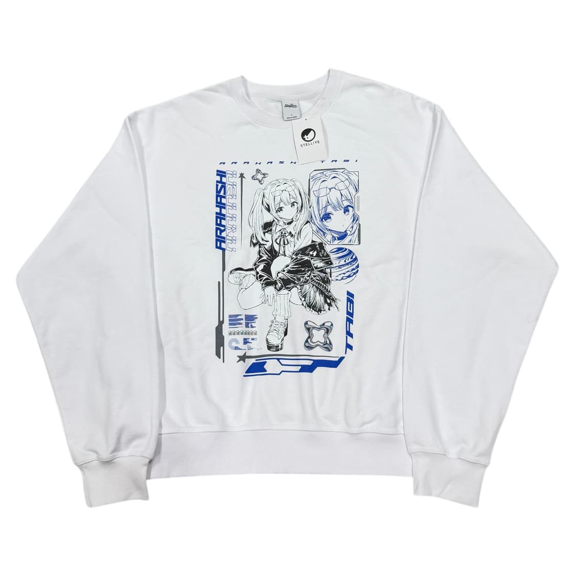 스텔라이브 아라하시 타비 스웻셔츠 맨투맨 화이트 2 상품이미지1