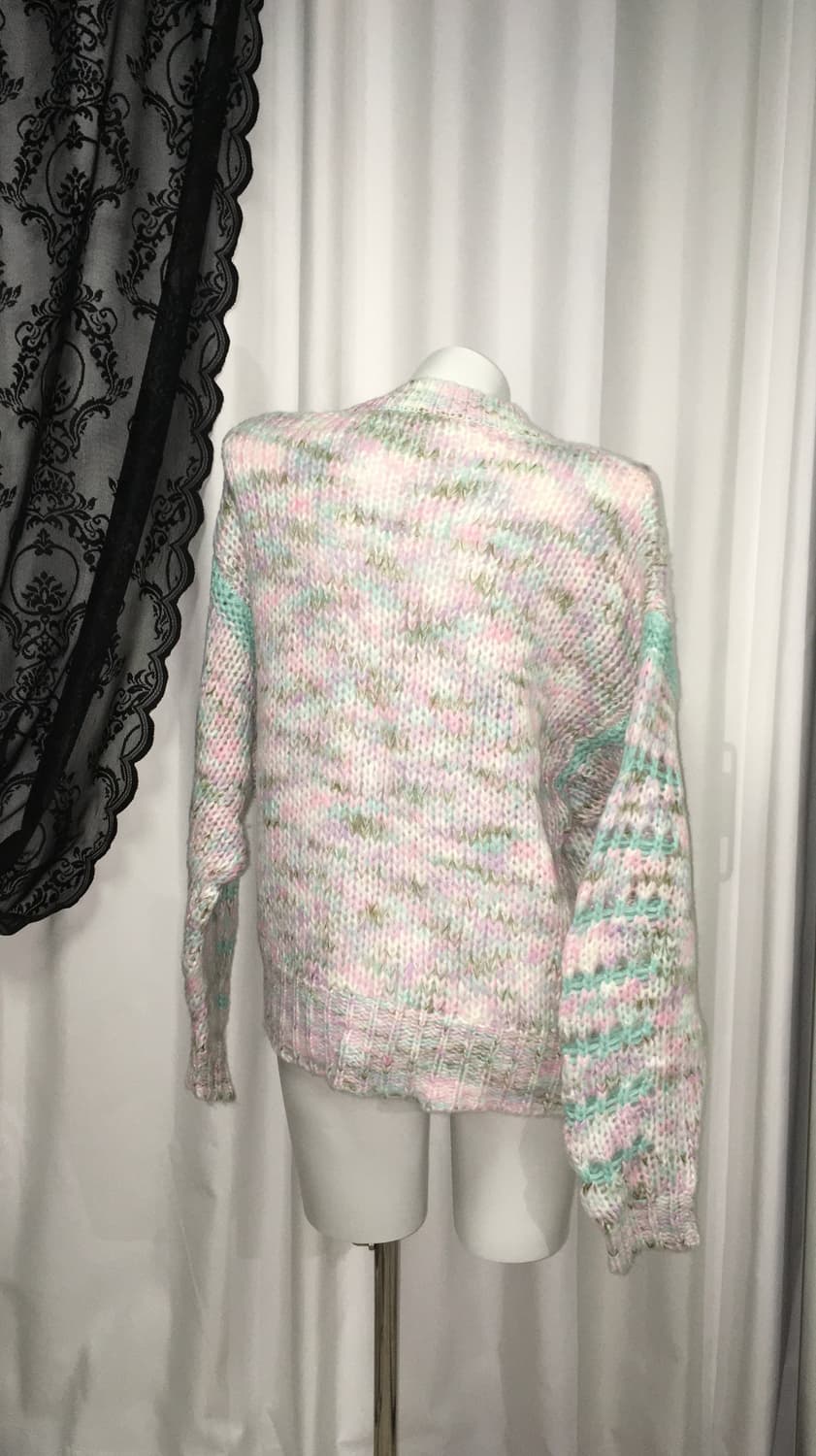 Vintage 나나 하치 하구미 모리걸 펑크 파스텔 오버핏 데미지 니트  상품이미지8