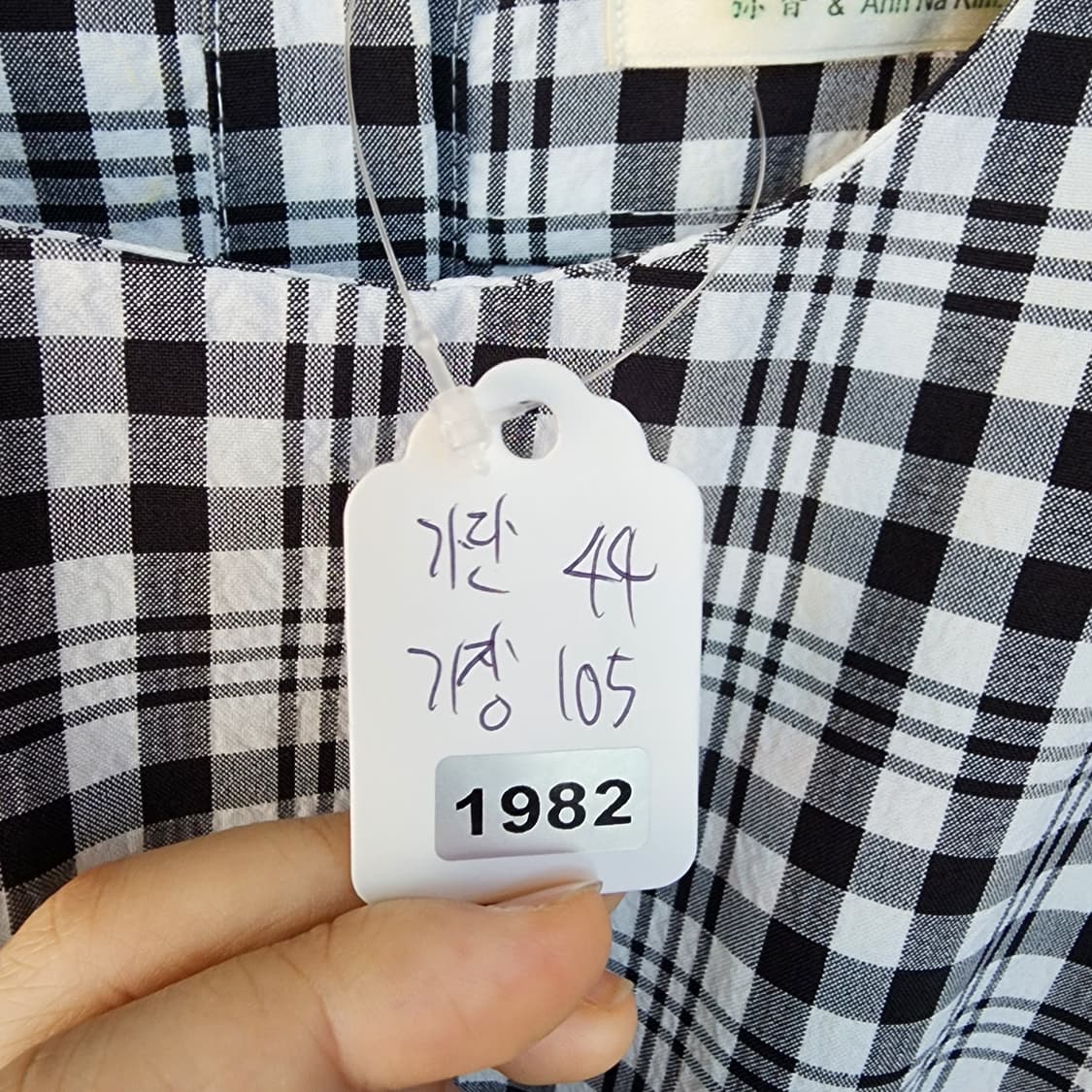 안나킹 체크 패턴 반팔 원피스 상품이미지9