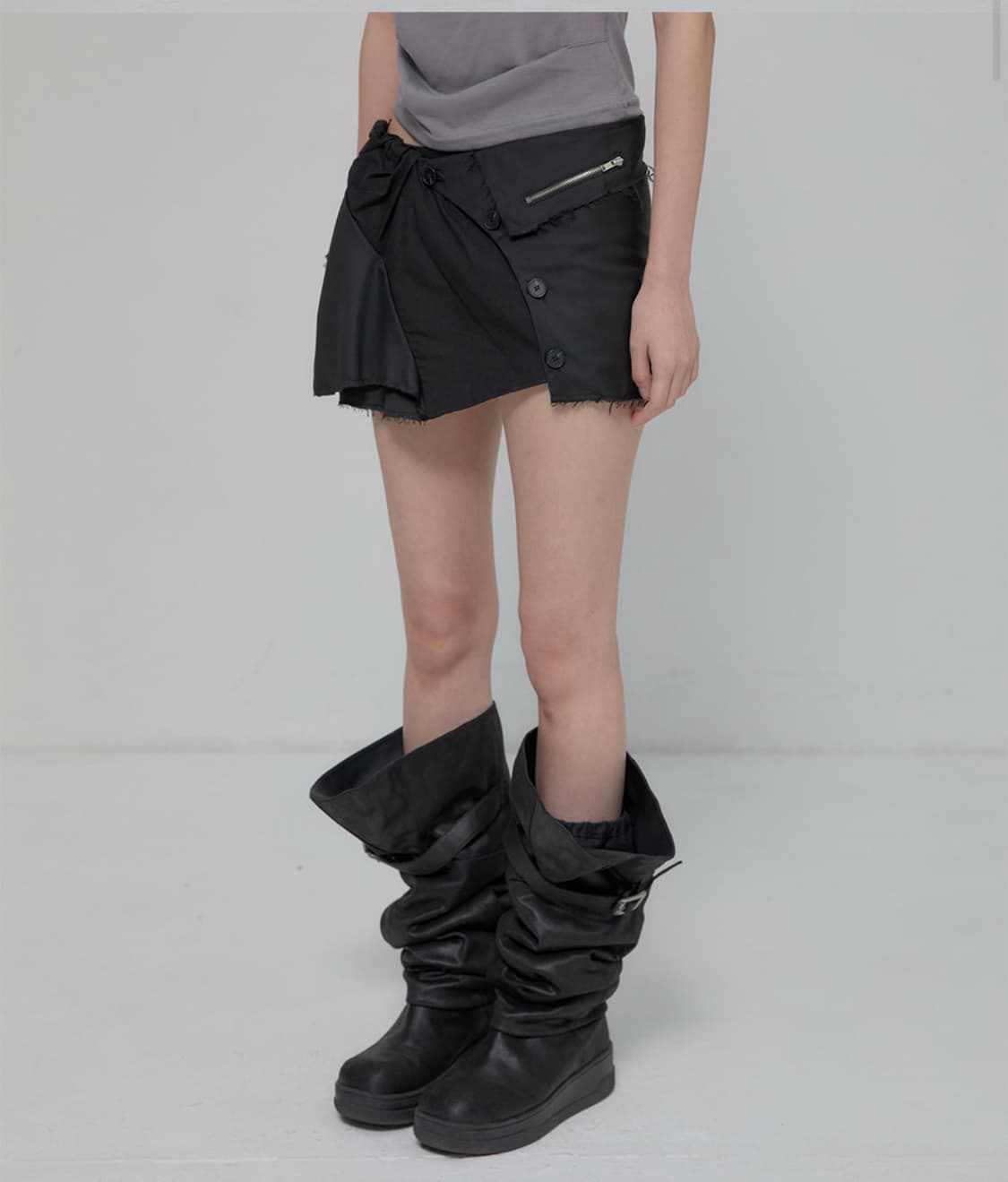 플레어업 Asymmetrical Layered Mini Skirt  상품이미지2