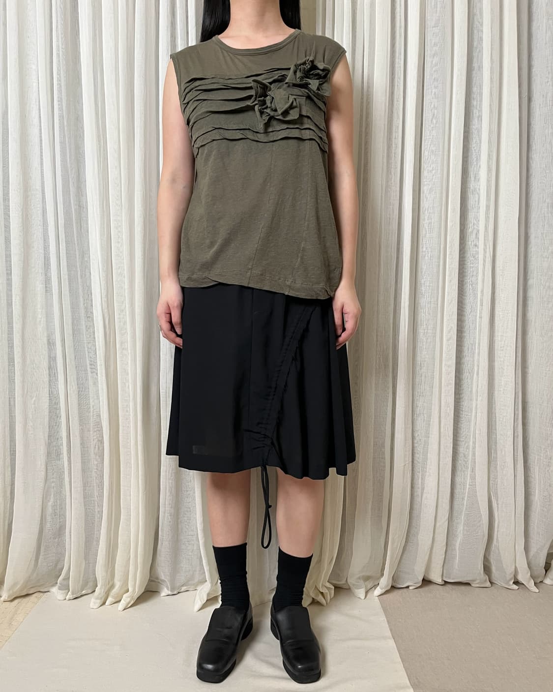 꼼데가르송 프릴 코사지 슬리브리스 comme des garcons 상품이미지3