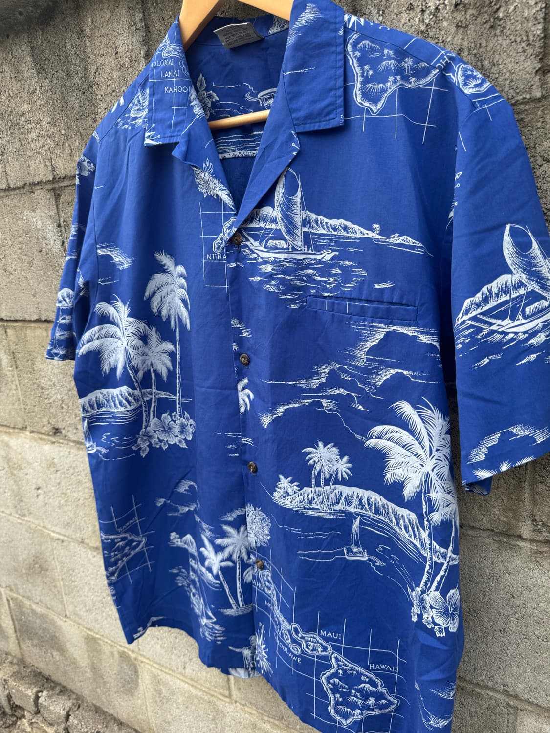 90s royal creations 빈티지 프린팅 하와이안 셔츠 L 상품이미지3