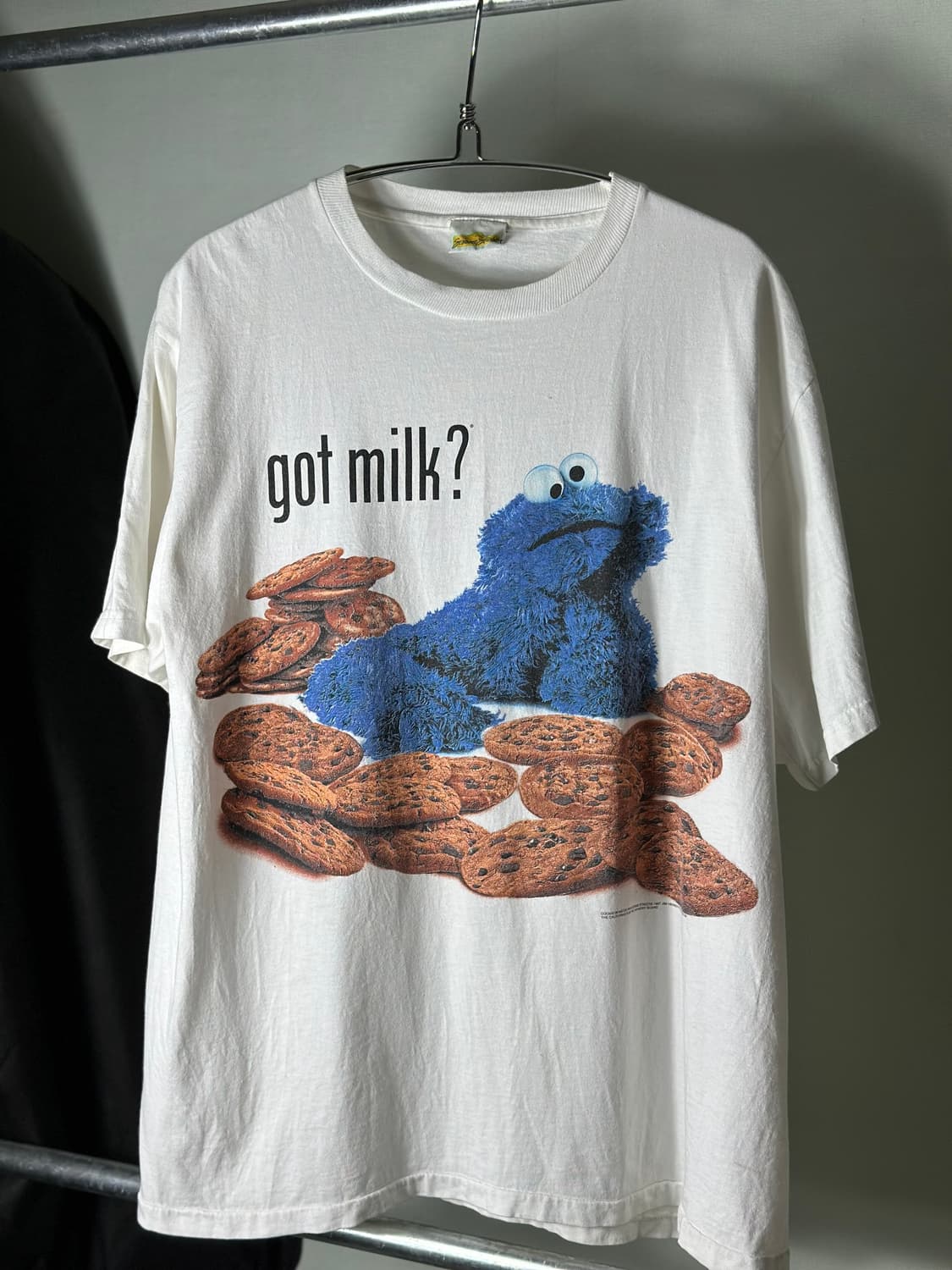 90s Cookie monster 세서미스트리트 티셔츠 XL 상품이미지1