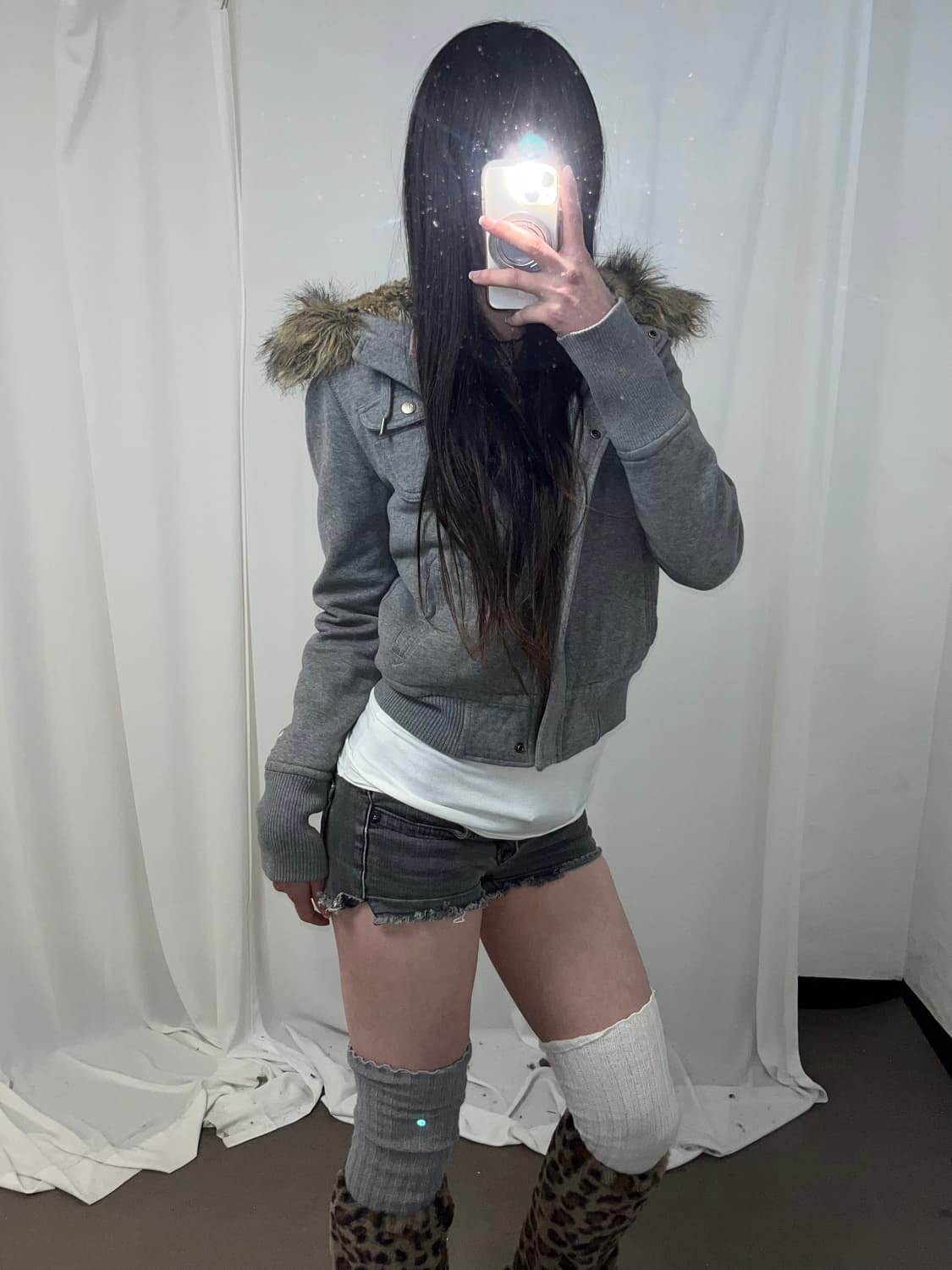 American Eagle 그레이 울프죠 후드집업 상품이미지9