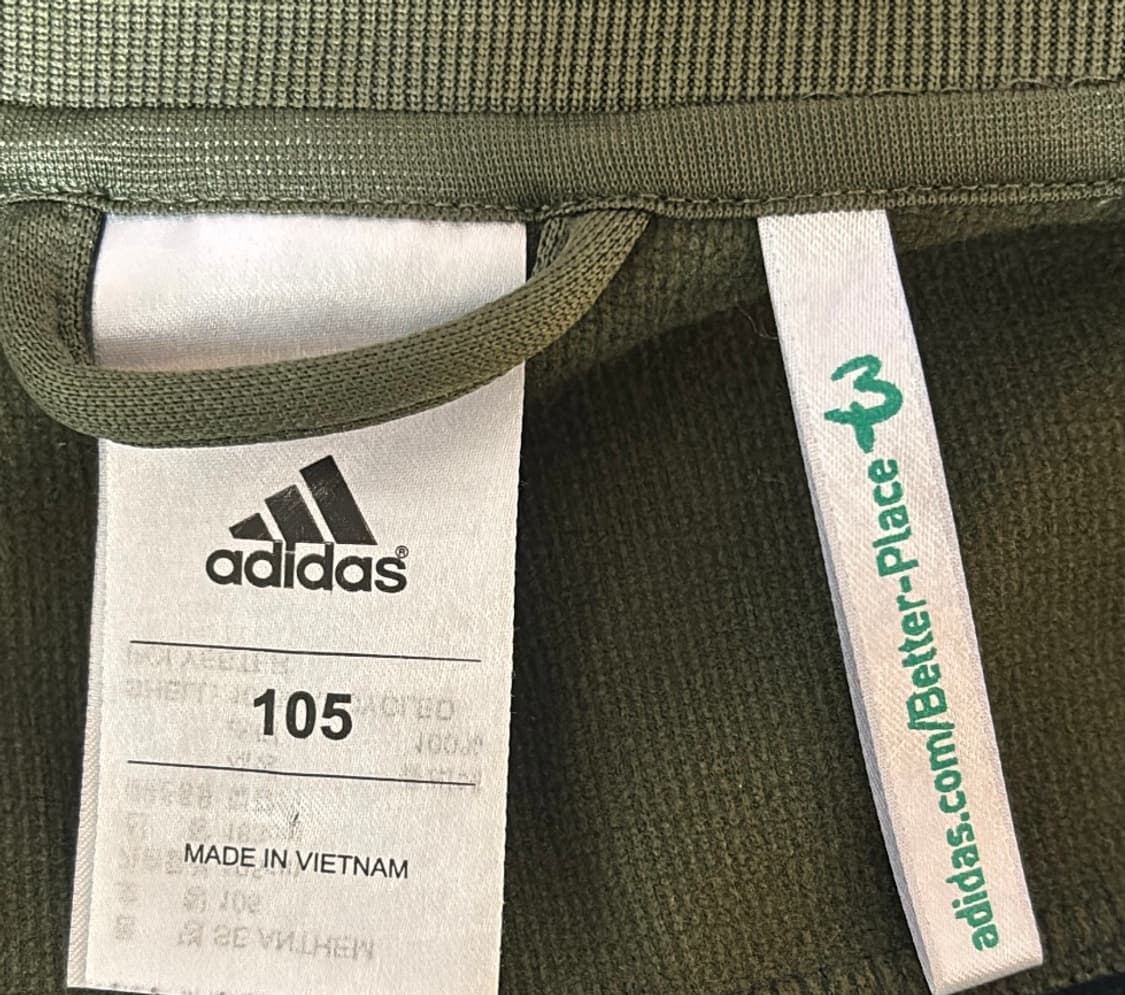 아디다스 삼선 트랙탑 카키/라임 105 상품이미지5