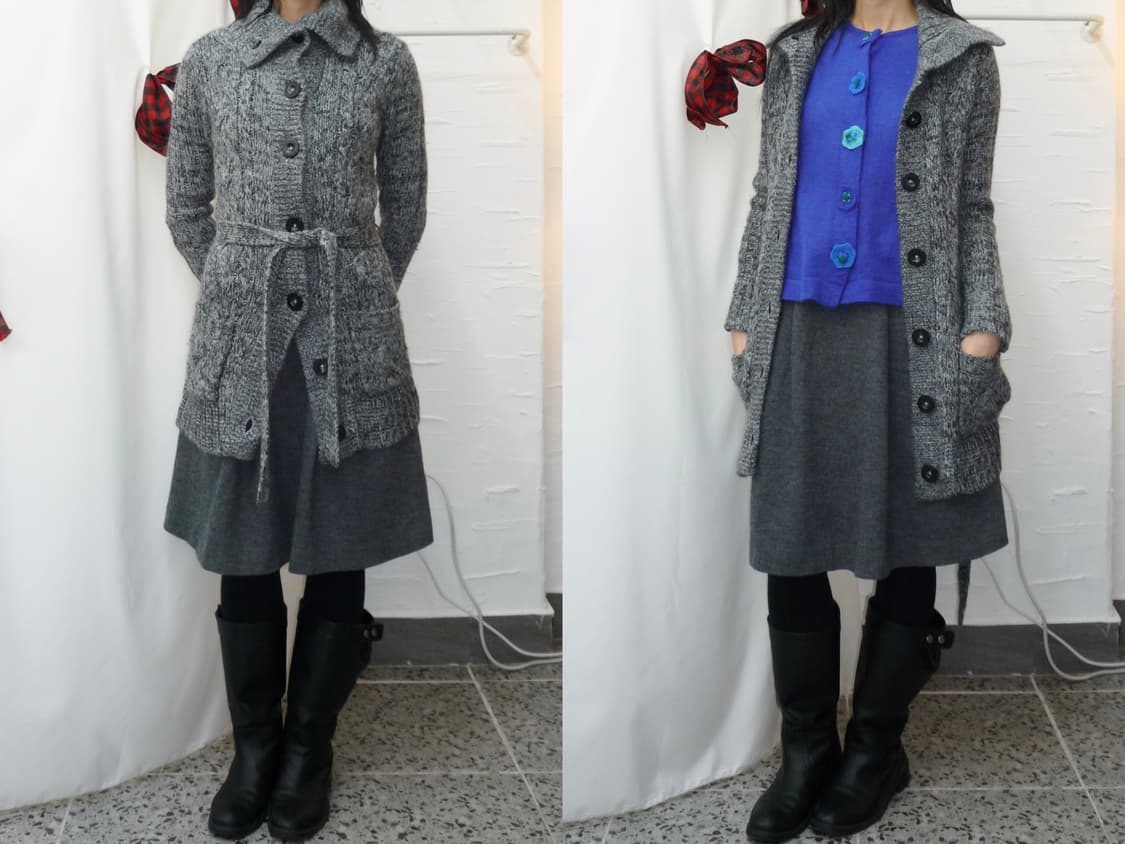 vintage grey robe cardigan 상품이미지1