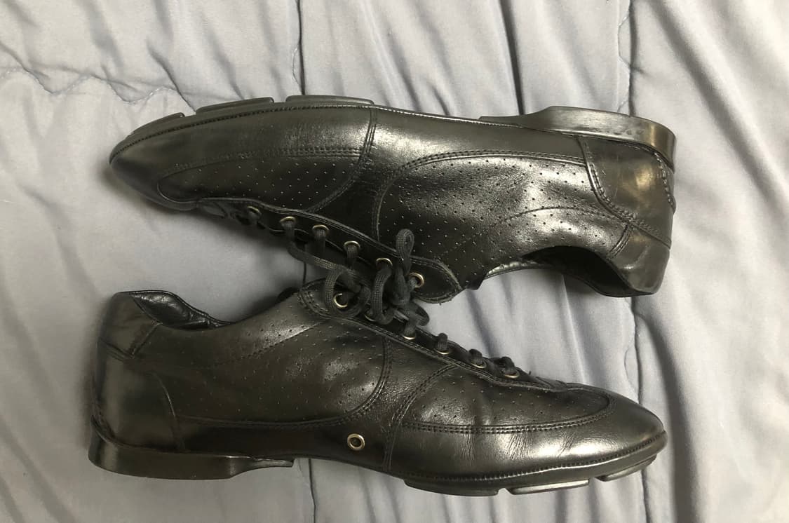 프라다 빈티지 레더 플랫 스니커즈 블랙 11 상품이미지7