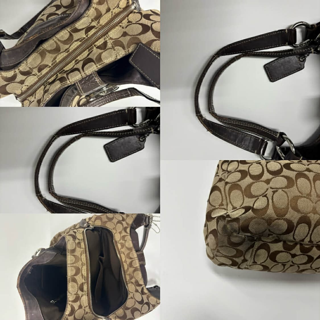 코치 빅버클 시그니처 캔버스 호보 숄더백 토트백 상품이미지8