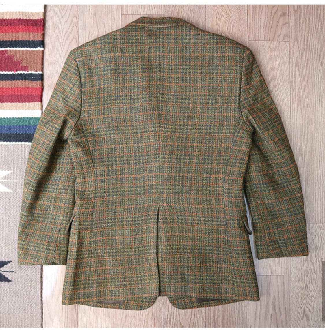 일본판 HIRELAND 아일랜드산 고급 트위드 빈티지 블레이저 자켓 상품이미지6