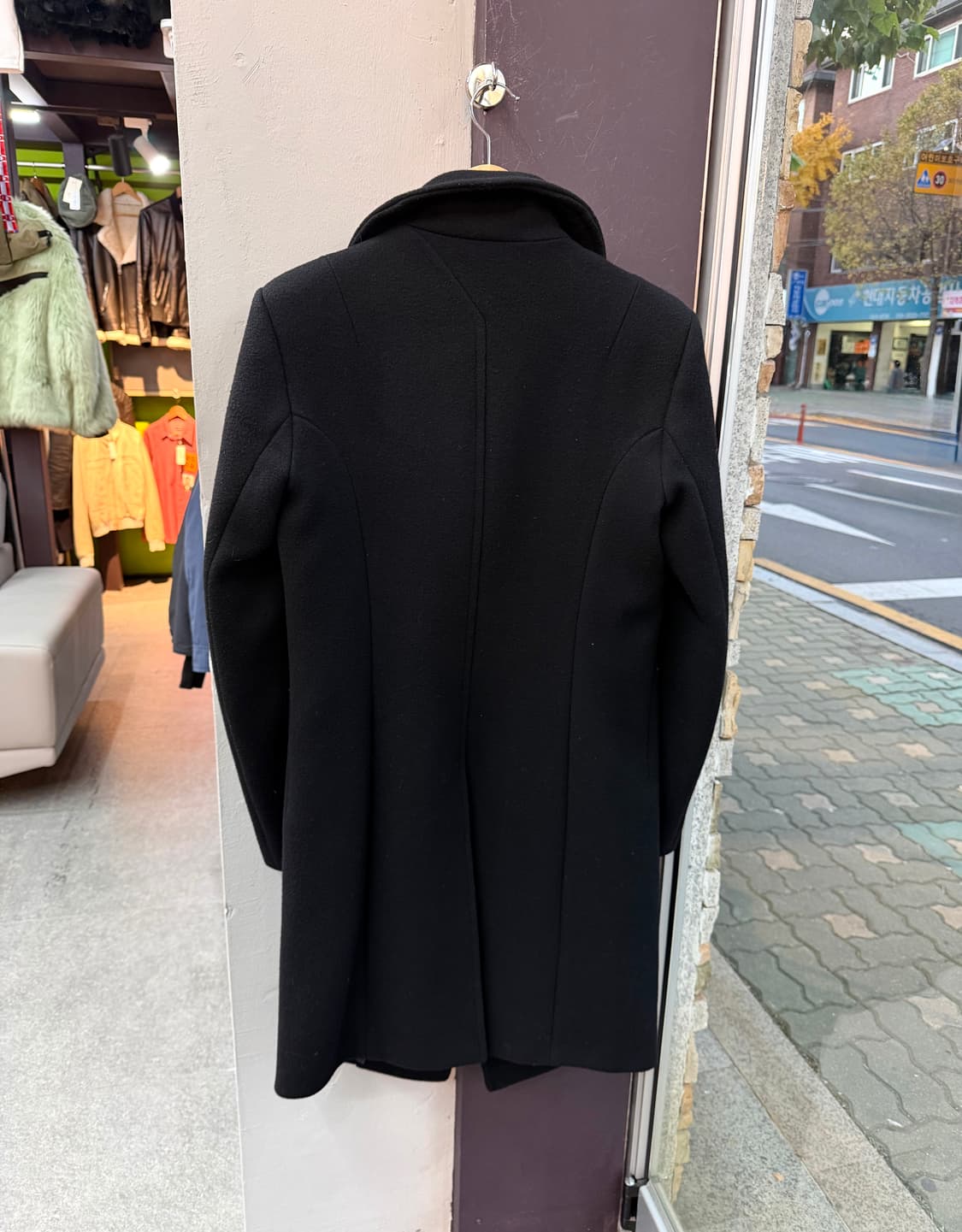 100/ 시스템옴므 사선 울 코트 자켓 상품이미지6