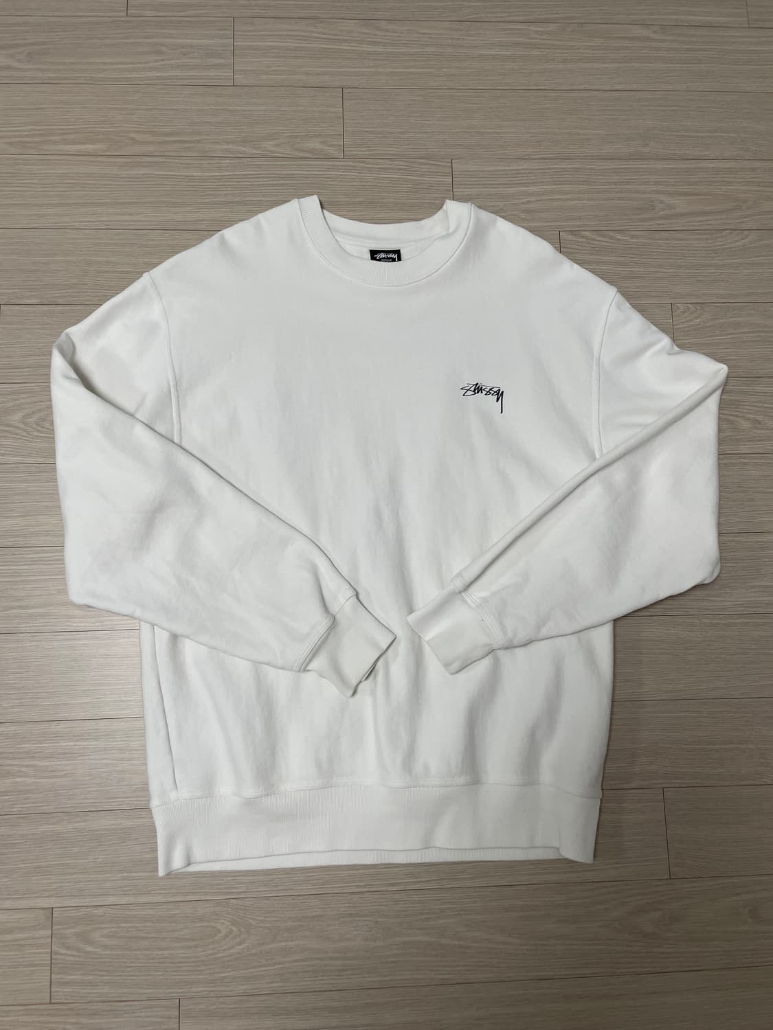 스투시 피그먼트 다잉 맨투맨 M 화이트 스웻셔츠 상품이미지1