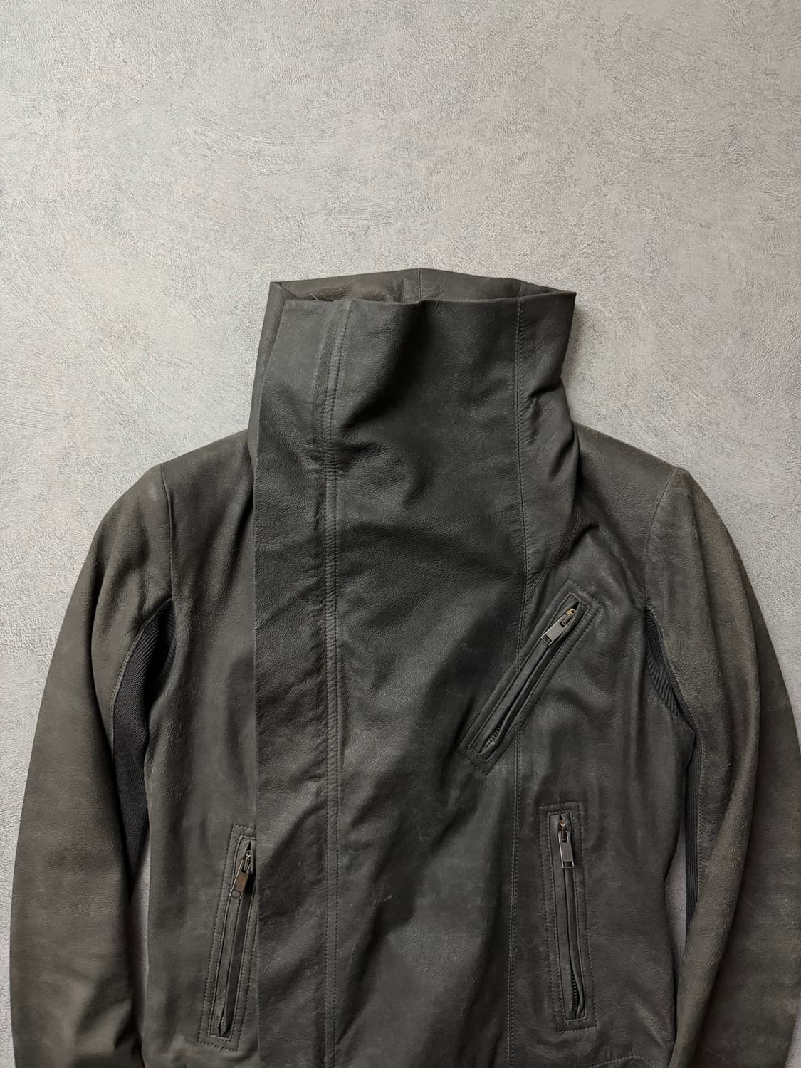 릭오웬스 하이넥 램스킨 자켓 상품이미지3