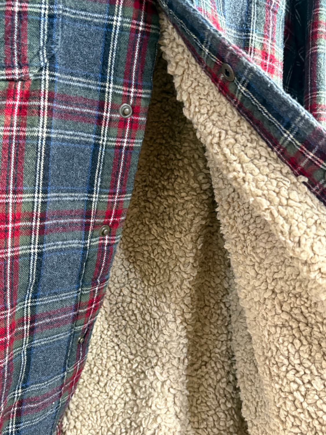 90s L.L.Bean 엘엘빈 쉐르파 플란넬 체크 자켓 상품이미지4