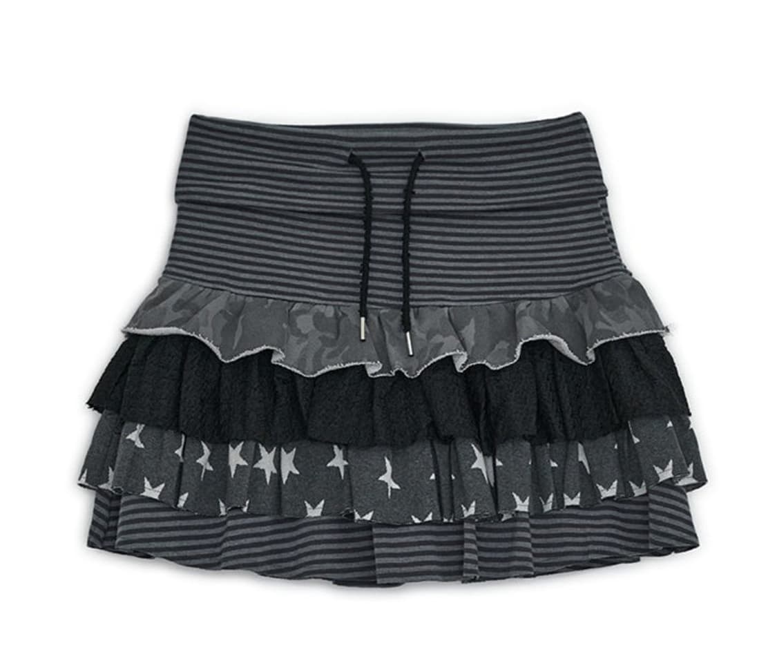 허그유어스킨 Cancan layered skirt (Charcoal) 상품이미지1