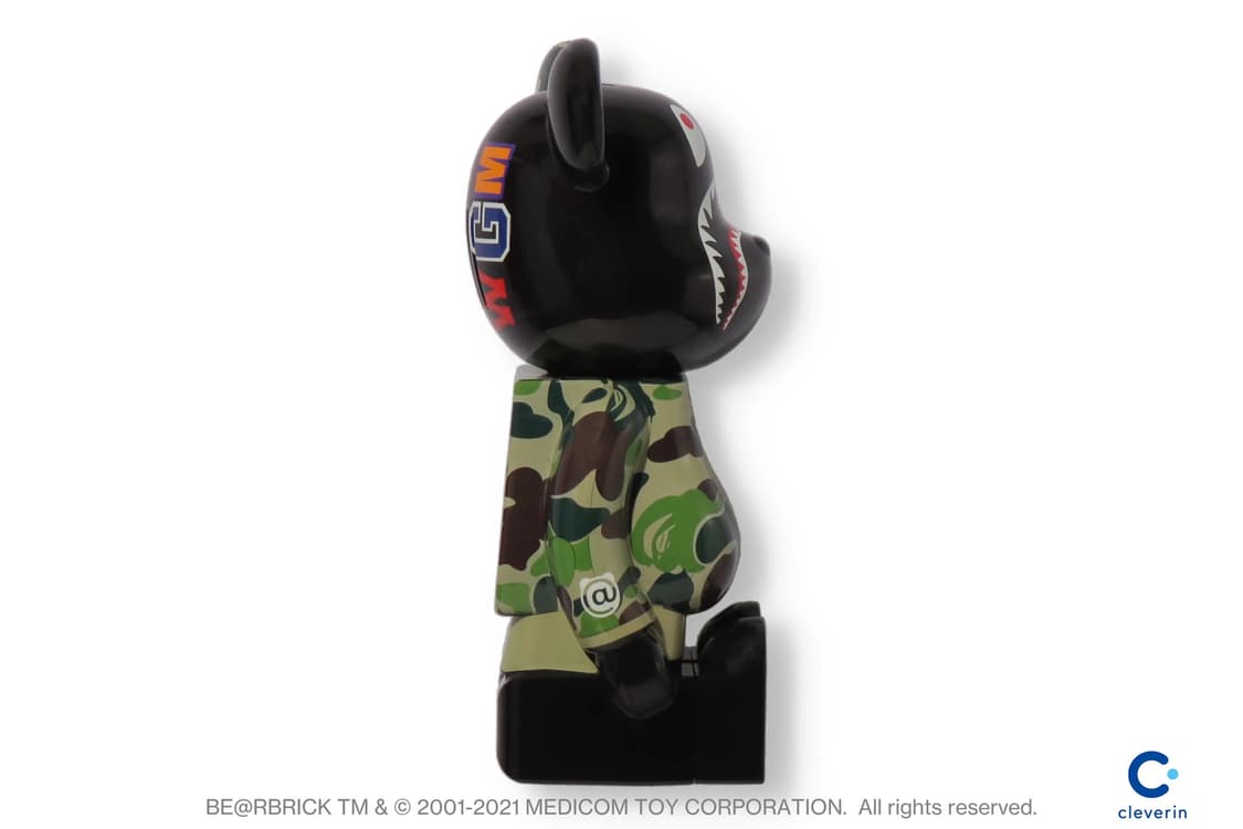 BAPE × BE@RBRICK × cleverin 베이프샤크 피규어 상품이미지4