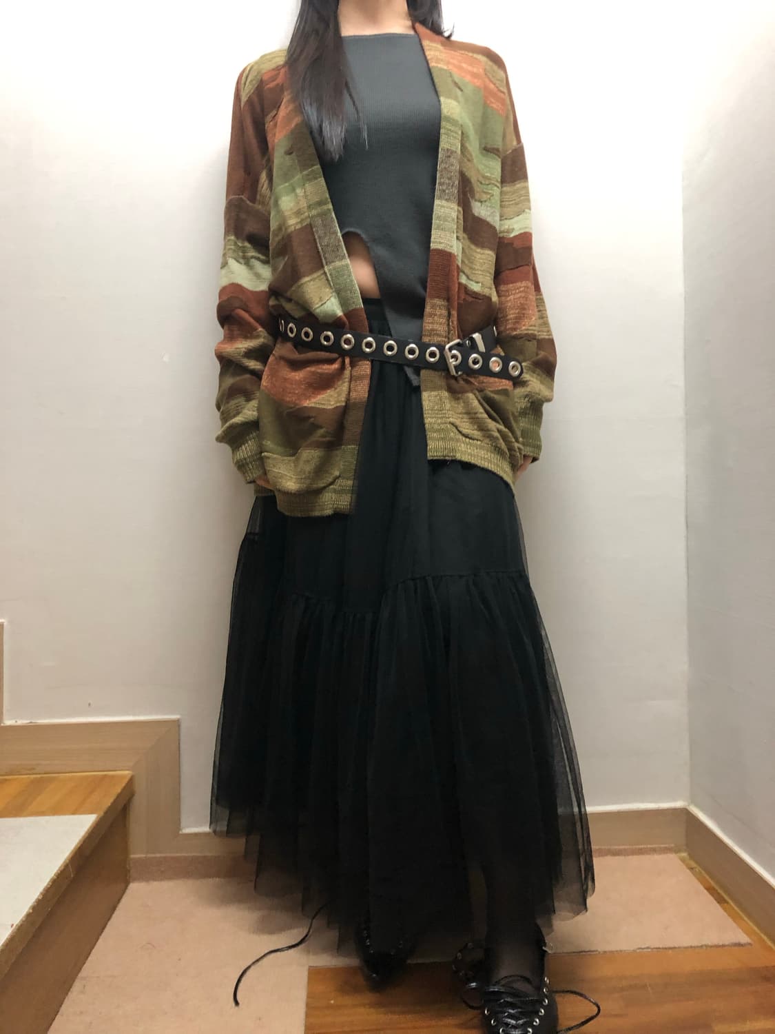 빈티지 히피 롱 가디건 상품이미지4