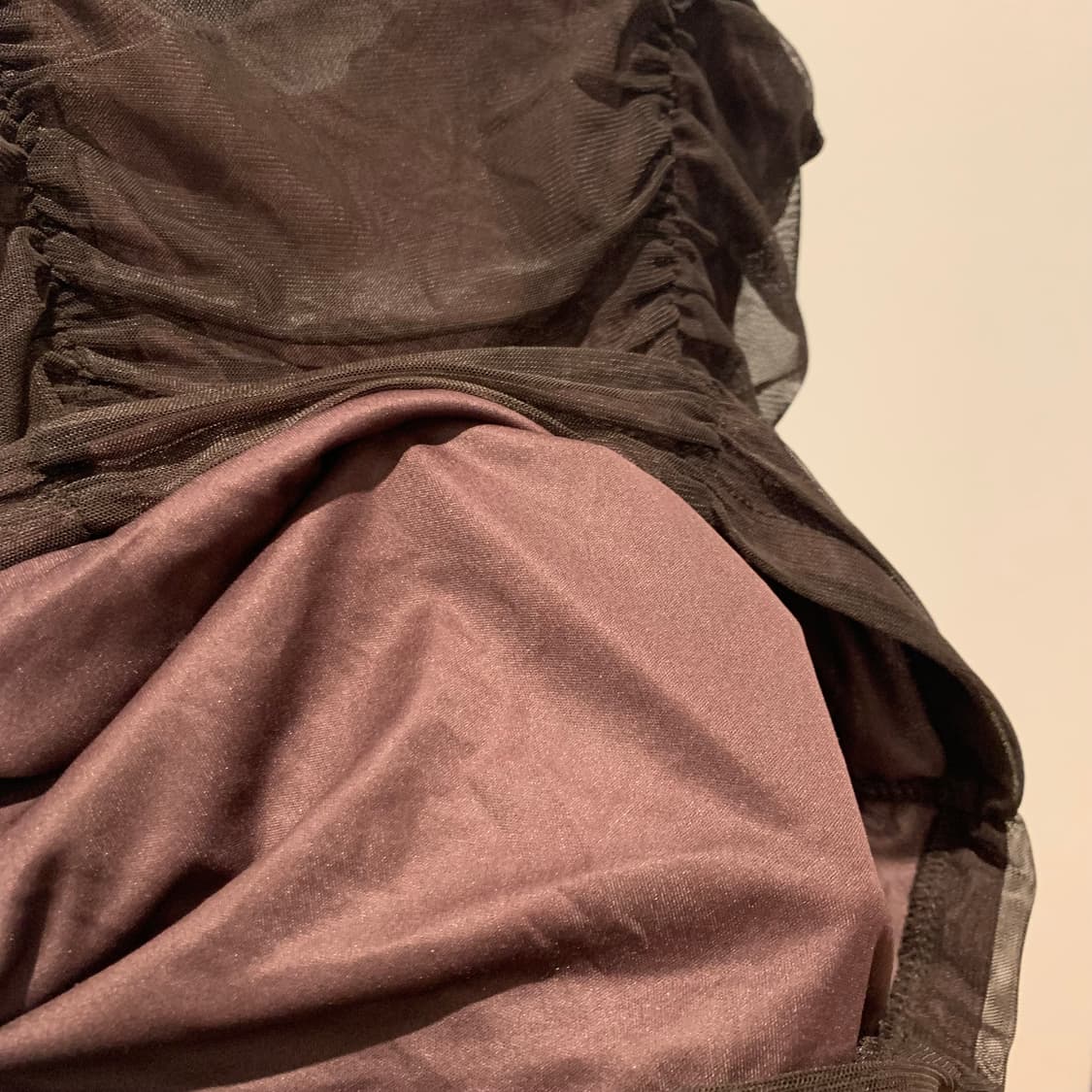 빈티지 셔링 쉬어 캐미탑 브라운 상품이미지3