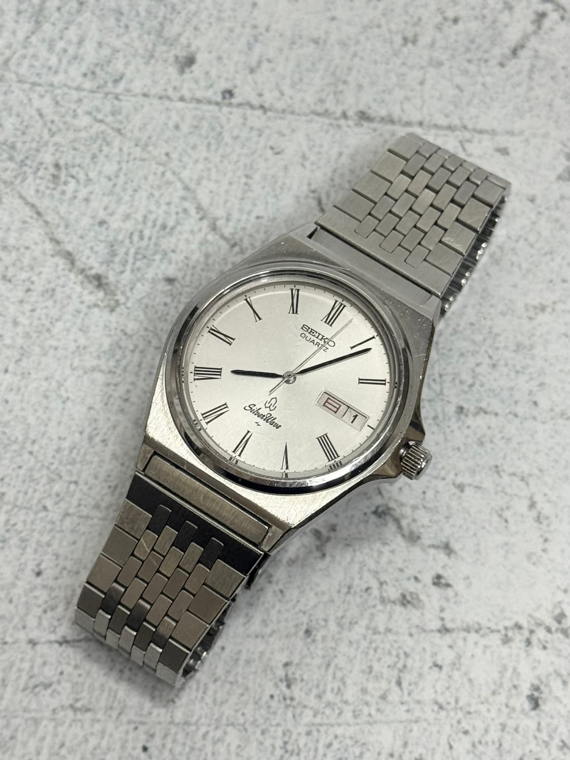 90s 빈티지 세이코 실버웨이브 로마인덱스 쿼츠 상품이미지2