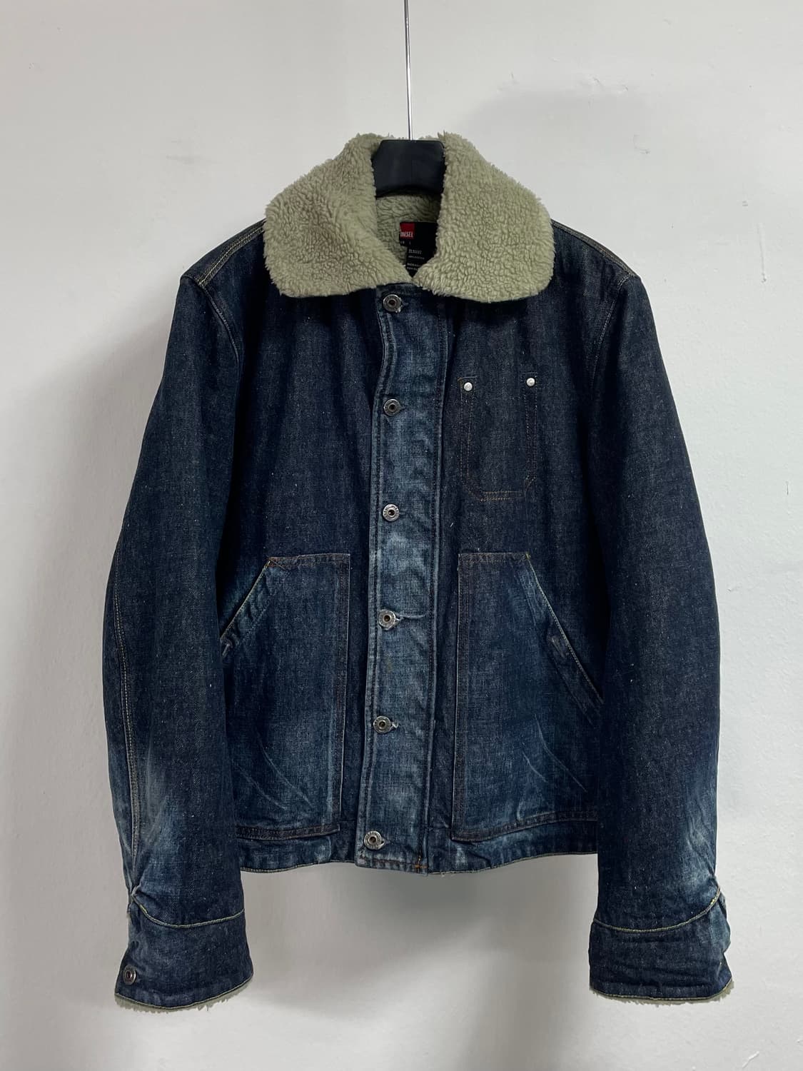  디젤 워시드 데님 쉐르파 자켓 (on.12) 상품이미지1
