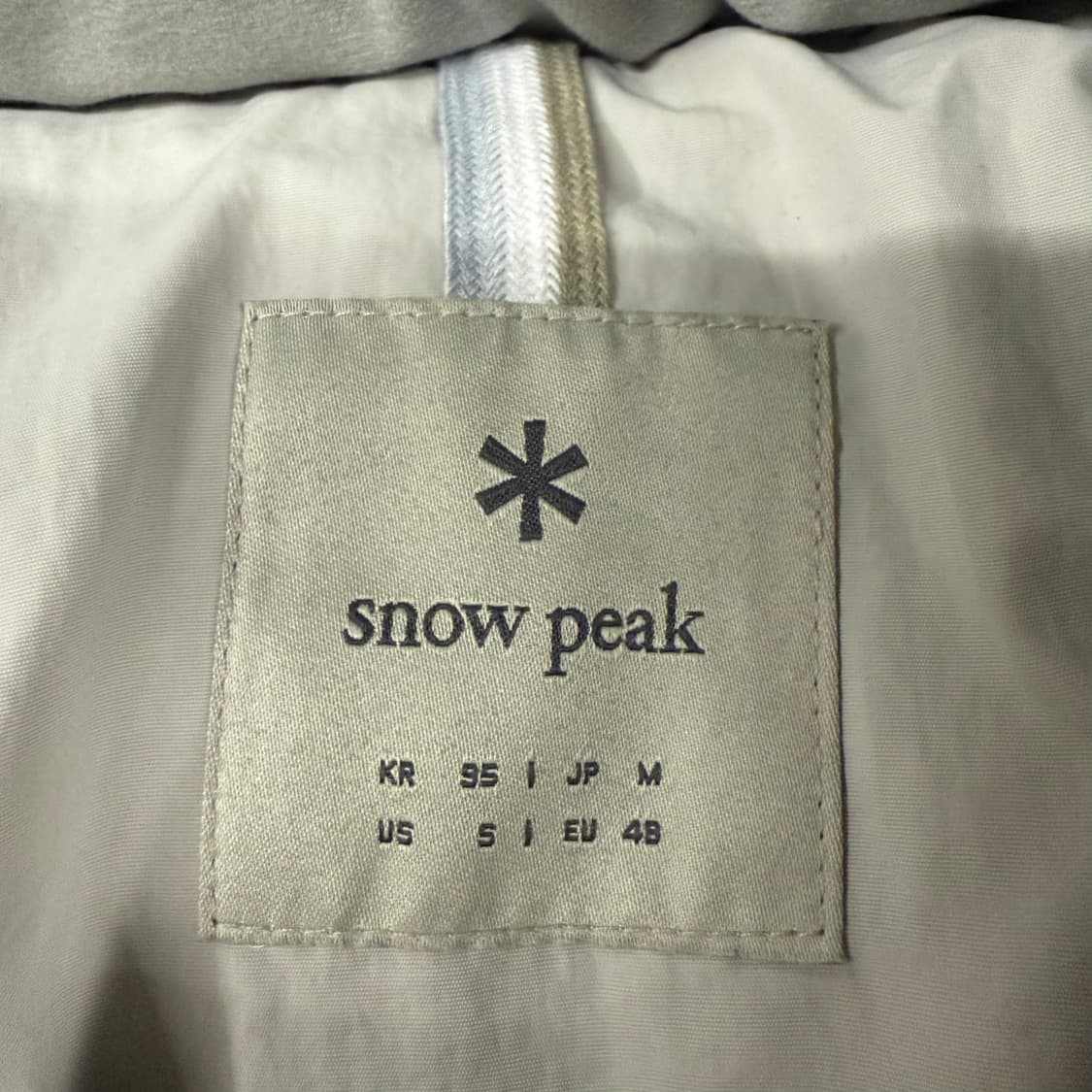 [정품/95] 스노우피크 후드 패딩 아이보리 b19 상품이미지5