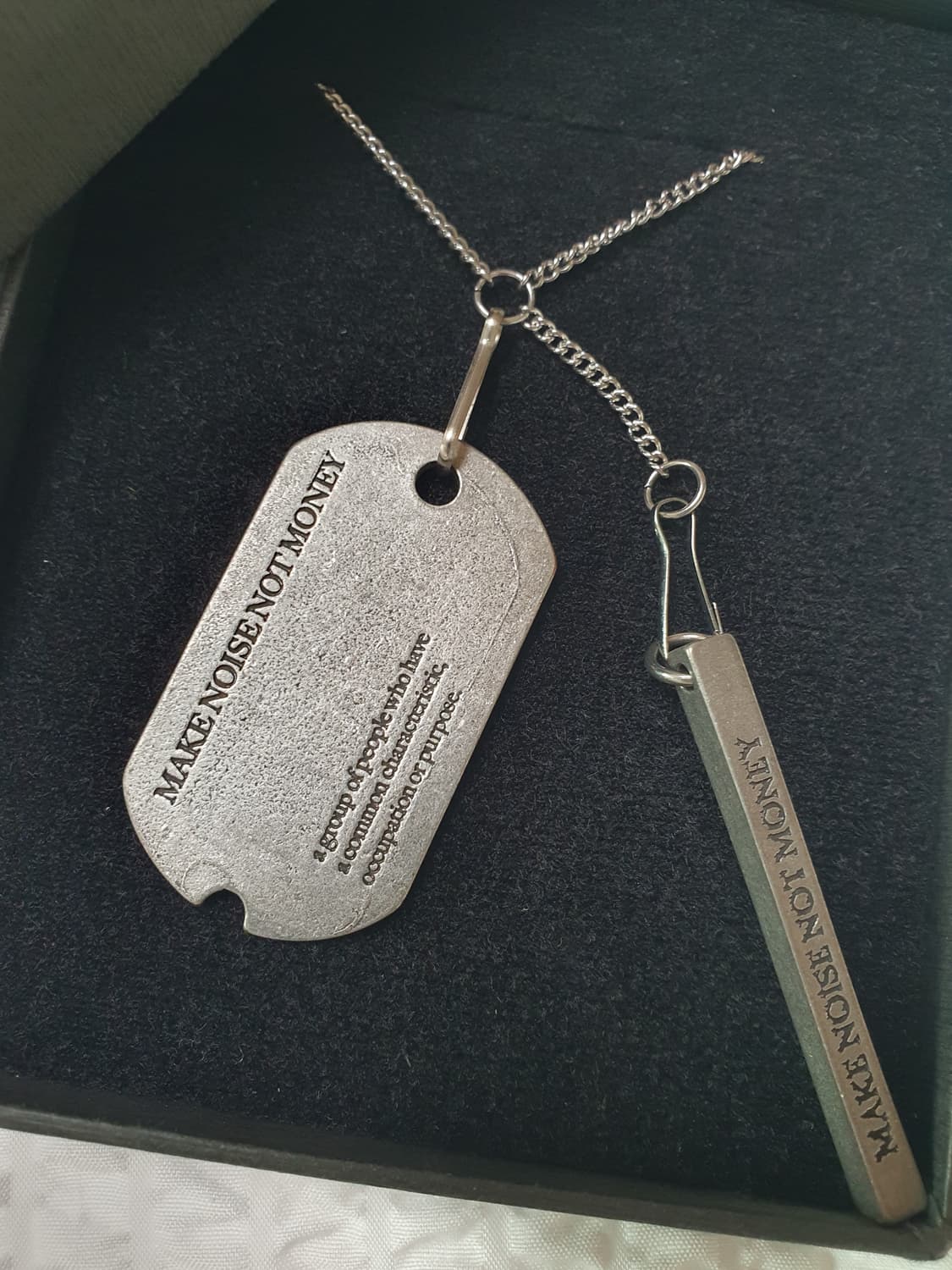 우즈 조승연 어나더유스 군번줄 목걸이 실버 도그택 상품이미지2