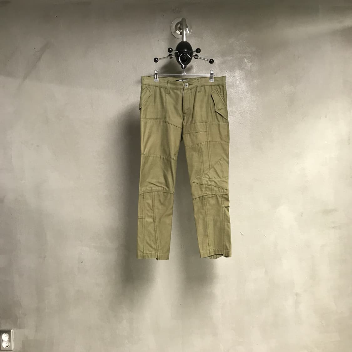 준야와타나베 코튼 팬츠 카키 XS(W) 상품이미지1