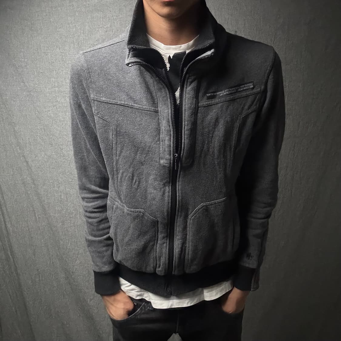 하이넥 더블 집업 자켓 상품이미지4