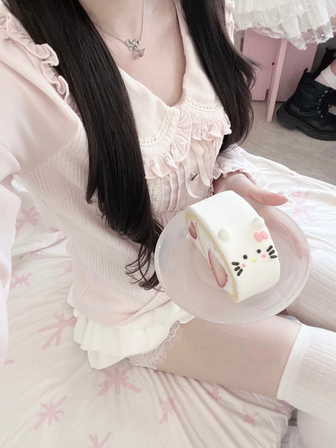 리즈리사 핑크 블라우스 빈티지 상품이미지1