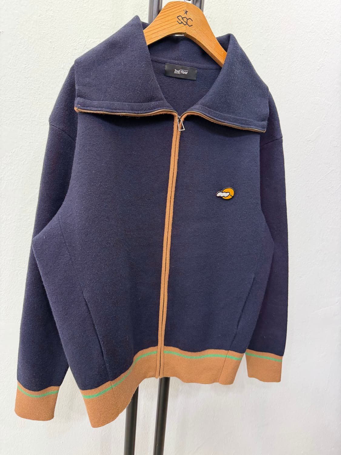 정품) 2nd Floor 세컨플로어 오버핏 집업 가디건 90 상품이미지2