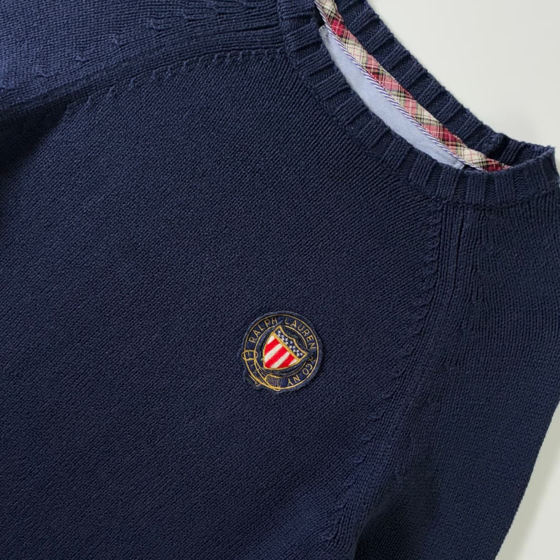 Polo  폴로 진스 컴퍼니 코튼 크레스크 패치 네이비 니트  상품이미지3