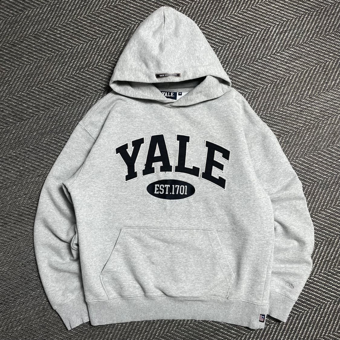예일 아치로고 그레이 후드 티셔츠o 5121 상품이미지1