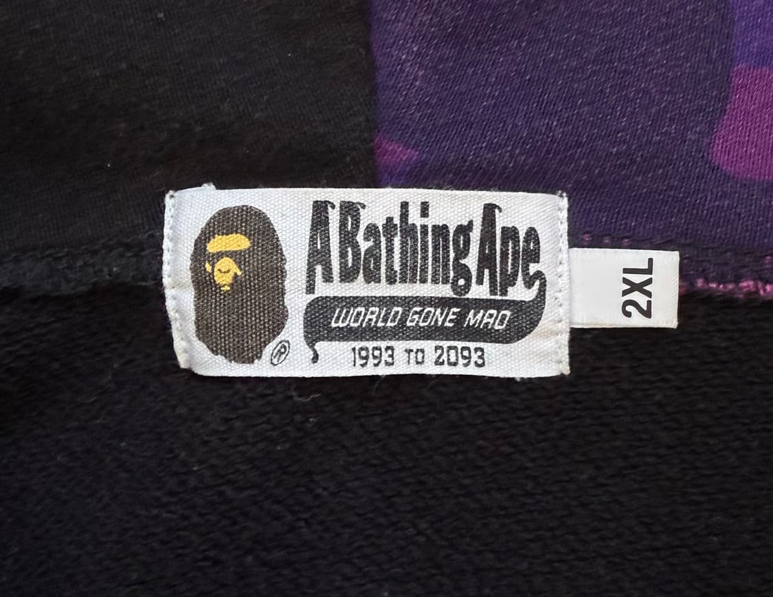 베이프 퍼플카모 샤크 후드집업 상품이미지8