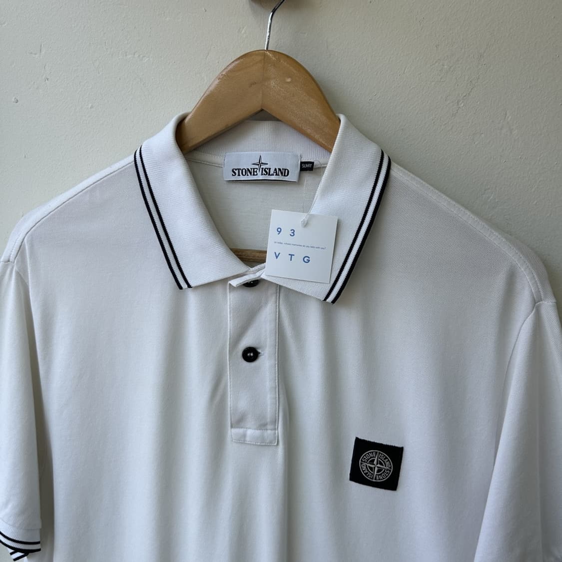 14859 - 스톤아일랜드 로고 패치 반팔 카라티 상품이미지3