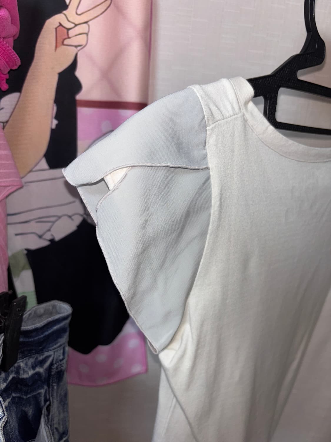 큐빅 프릴 헤이세이 반팔 티셔츠 니혼진 히메갸루 로걀 빈티지  상품이미지3